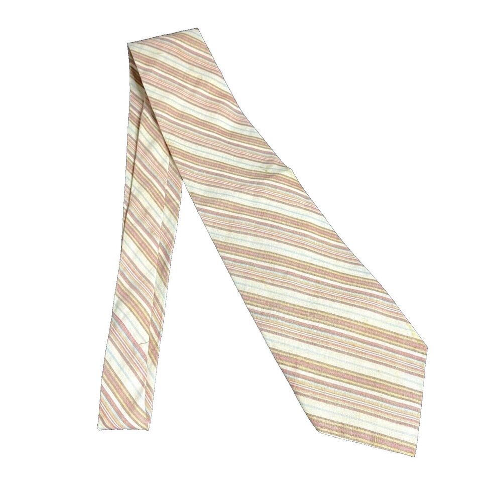 #6703 Brown Red Green Tan Mens Necktie, Tie